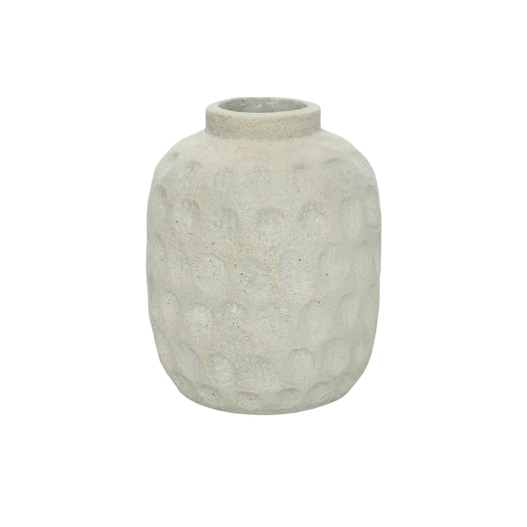 Vase décoratif en ciment pour intérieur - 10 x 10 x 15