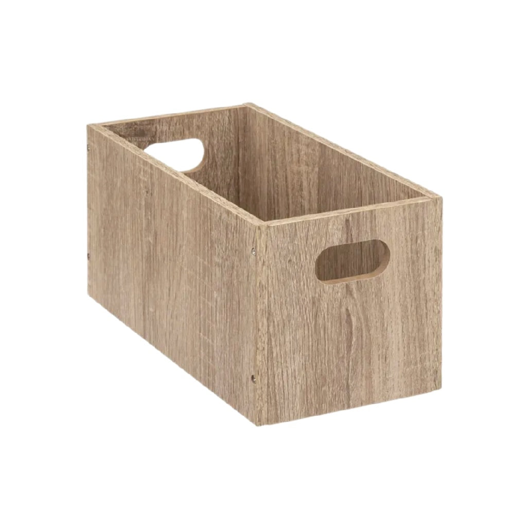 Boîte de rangement en bois pour organisation domestique - 30 x 15 x 15